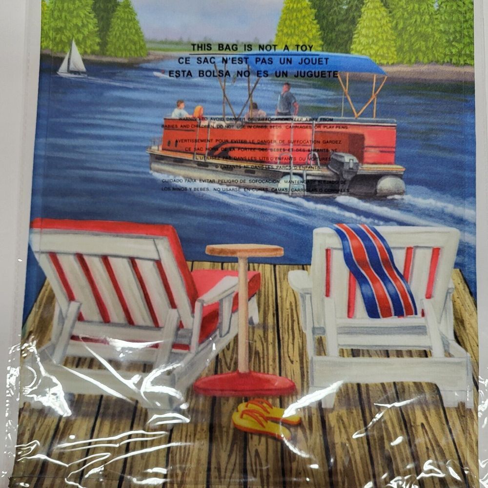New Dockside Garden Flag Colorful 12.5" x 18" Indoor Outdoor Decor Lakeside - Picture 8 of 8